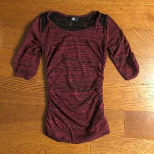 IZ Byer lace & maroon top